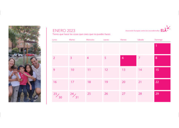 Calendario Solidario ELA sobremesa 2023 - Imagen 2